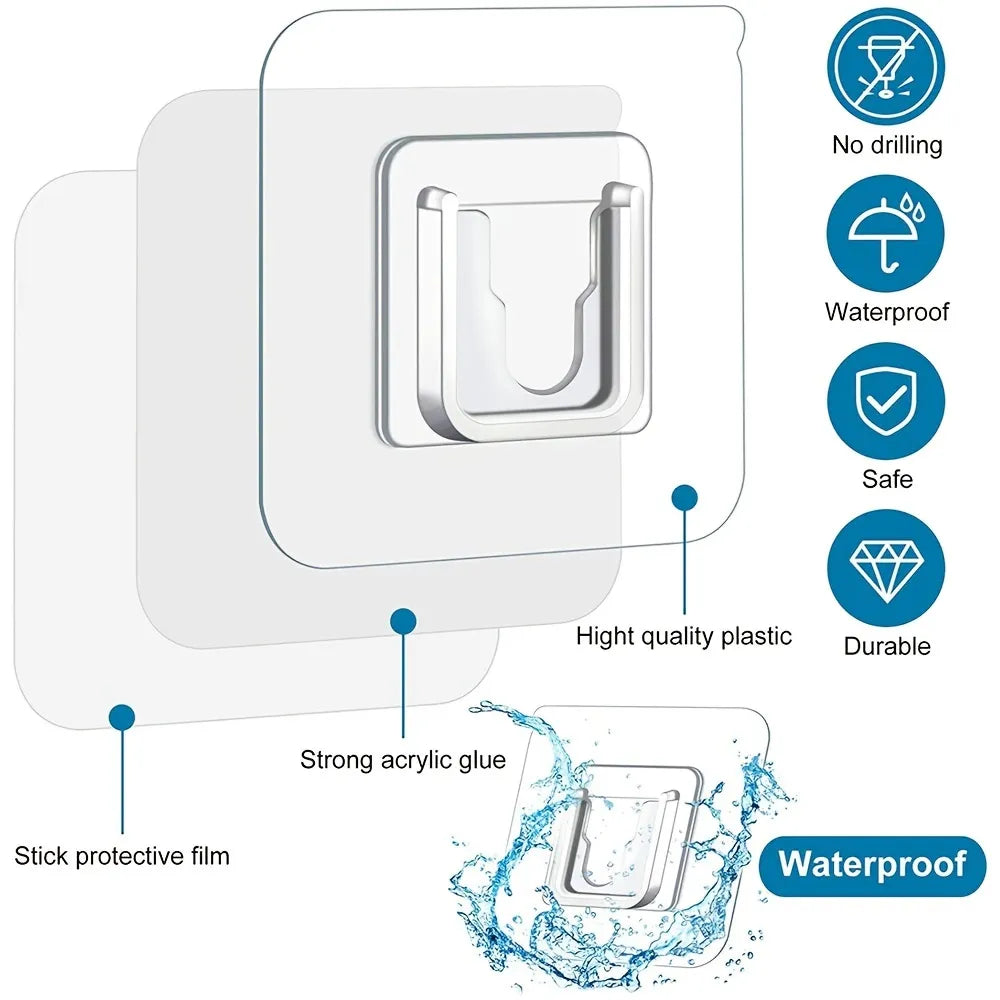 Transparent Double-sided Adhesive Wall Hooks