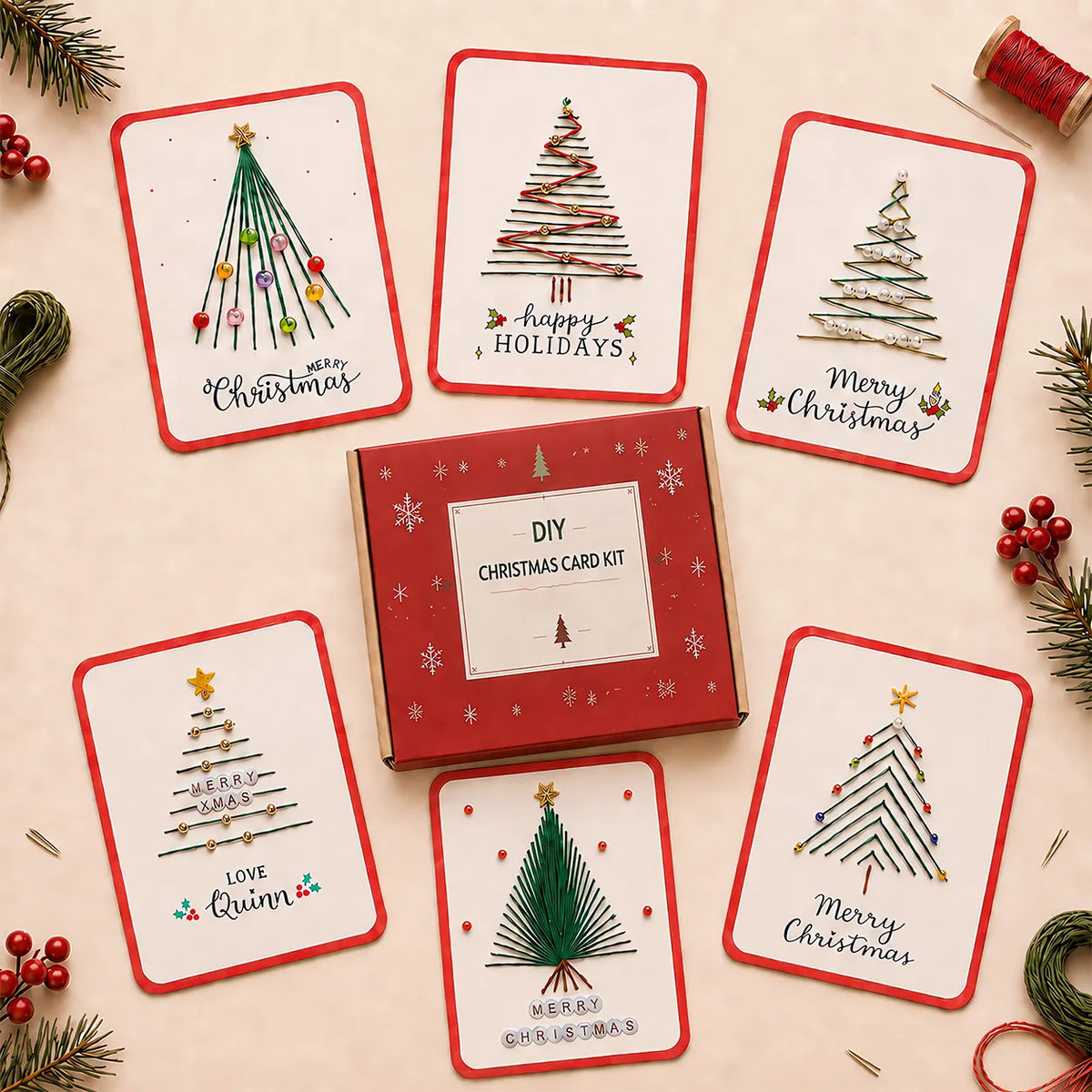 🎄 Merry & Bright Christmas DIY Kit (6 pcs)