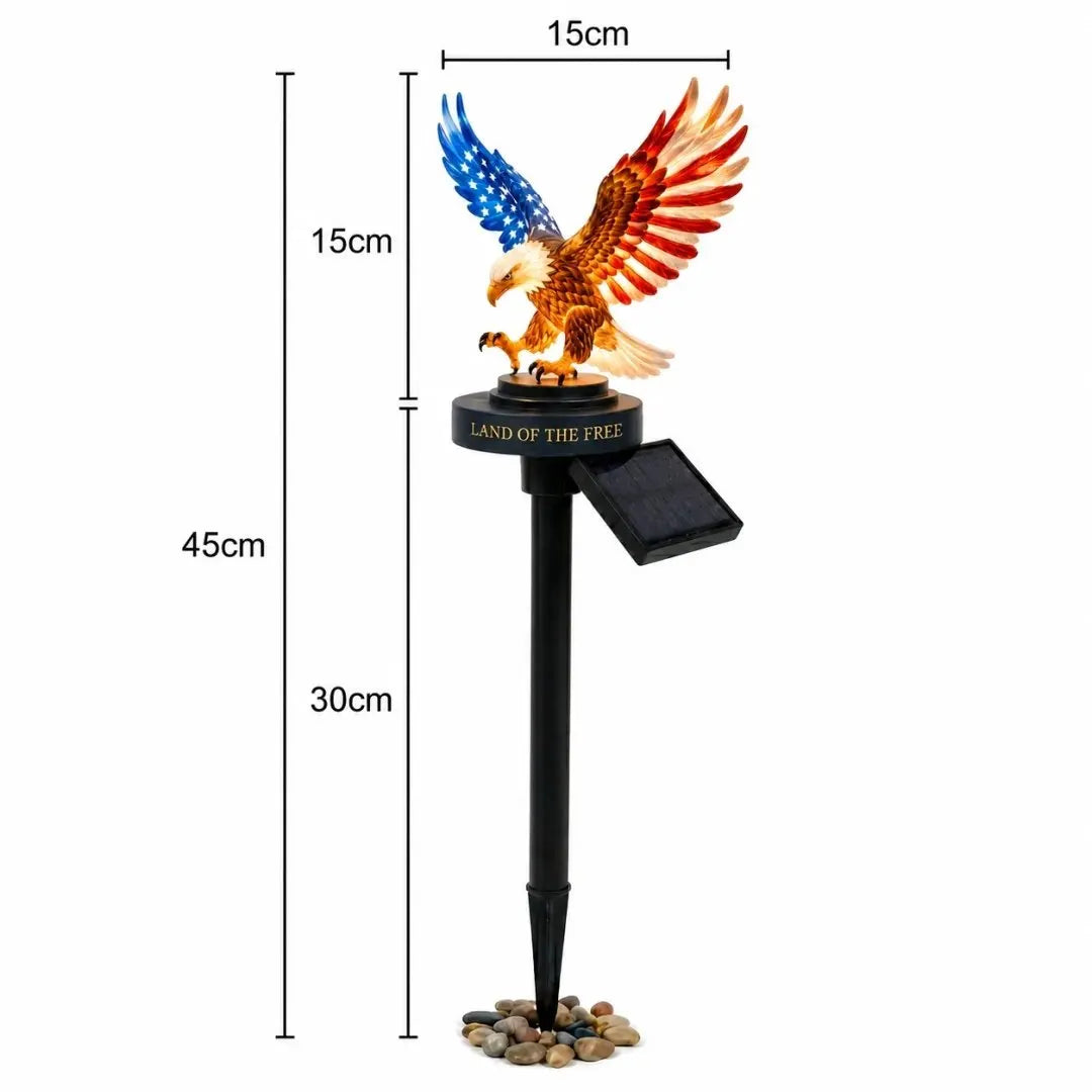 🔥Solar Eagle Garden Light – A Glowing Tribute to American Freedom