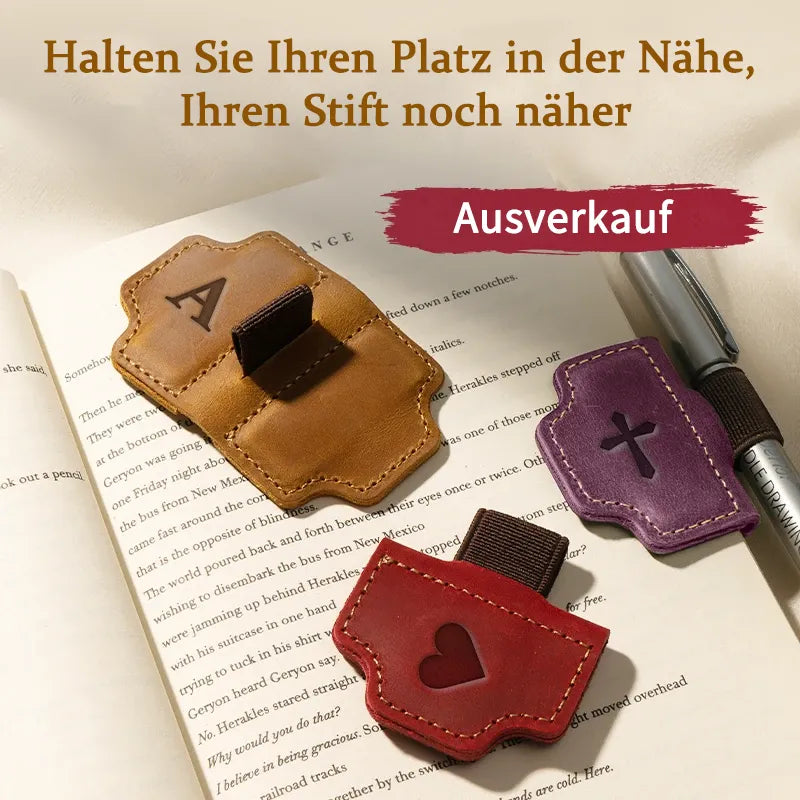 🔥Personalized Magnetic Leather Pen Holder Bookmark