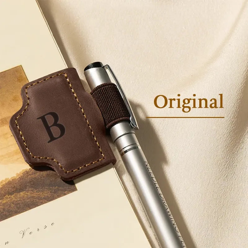 🔥Personalized Magnetic Leather Pen Holder Bookmark